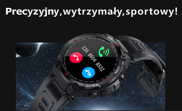 Smartwatch Męski Gravity GT7-1 - Wykonywanie Połączeń (sg016a)