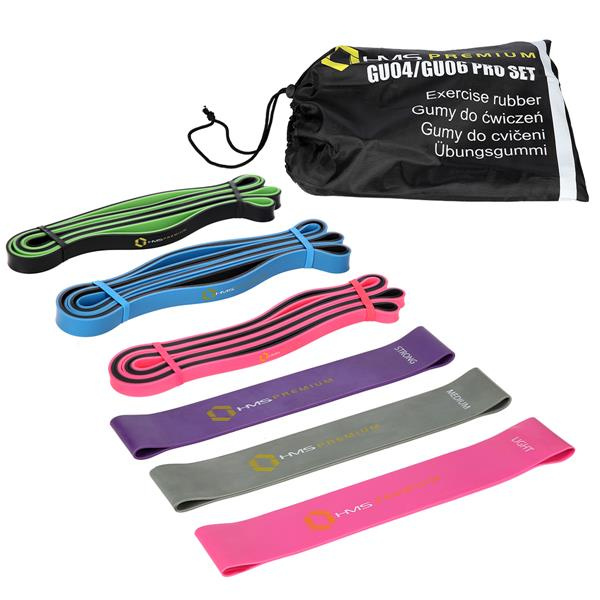 GU04 GU06 Pro Set Zestaw Gum Do Ćwiczeń HMS Premium