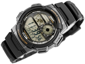 Zegarek Męski Casio AE-1000W 1AV (zd073a) - World Time