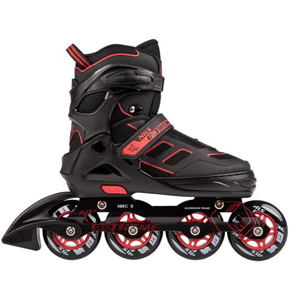 NA14174 A Czarno-Czerwone Rozm. M (35-38)  Łyżworolki Nils Extreme