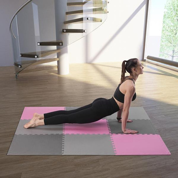 MP10  Mata Puzzle Multipack Pink-Grey 9 Elementów 10MM One Fitness
