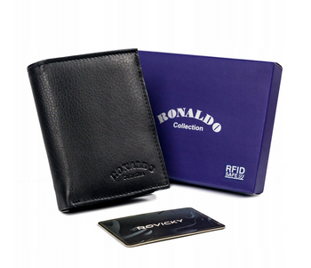 Skórzany portfel męski w średnim rozmiarze - Ronaldo