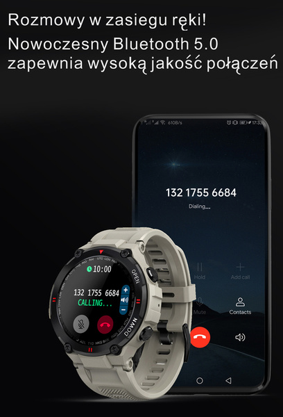 Smartwatch Męski Gravity GT7-1 - Wykonywanie Połączeń (sg016a)