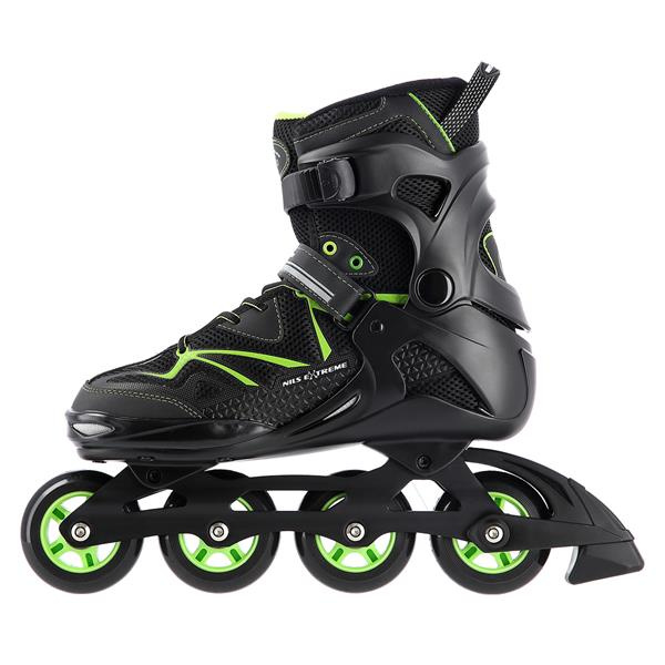 NA9022 Czarno/Zielone Rozm 40 Łyżworolki Nils Extreme