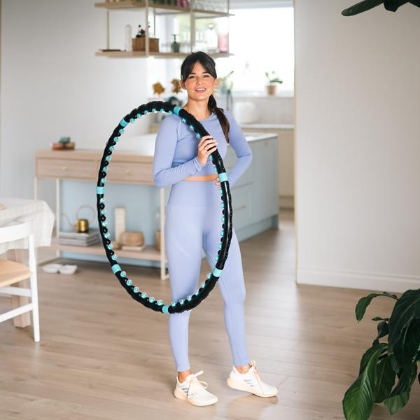 HHP006 Black-Blue Hula Hop Masujący Z Magnesami 98CM HMS