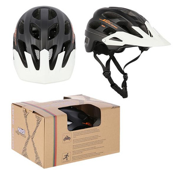 MTW208 Czarno-Biały Rozm. L (55-61cm) Kask Nils Extreme