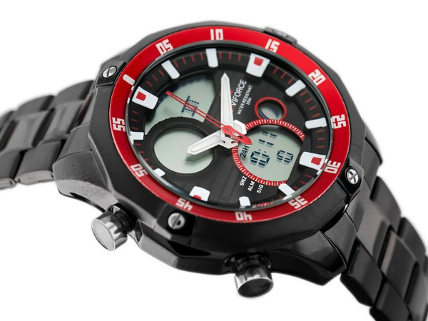 Zegarek Męski Naviforce Cirrus (zn010e) Black/Red