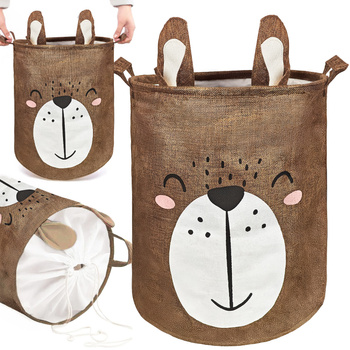 Pojemnik, kosz, worek na pranie i zabawki ze ściągaczem 43L Peter