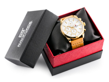 Zegarek Męski Naviforce - NF9148 (zn085b) Gold + Box
