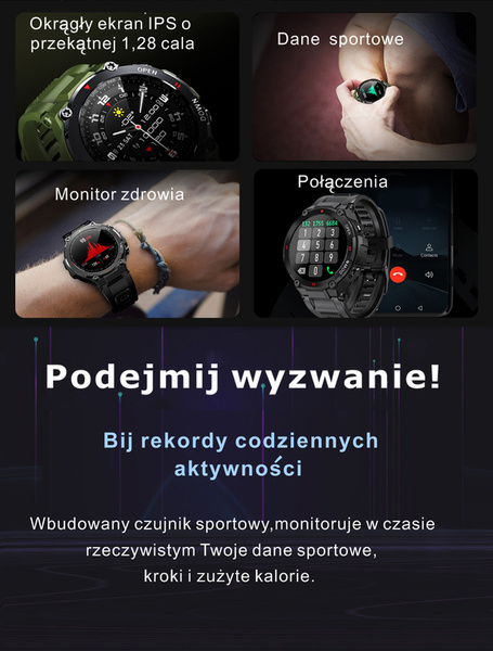 Smartwatch Męski Gravity GT7-1 - Wykonywanie Połączeń (sg016a)