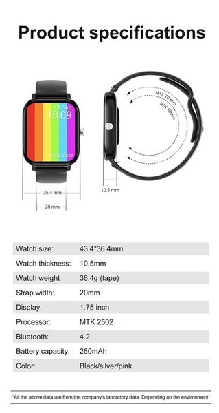 Smartwatch Unisex Pacific 20-9 - EKG, Wykonywanie Połączeń (sy017h)