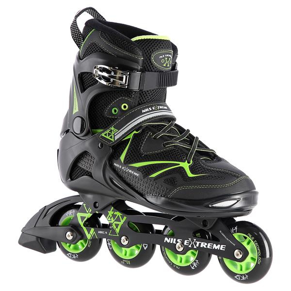 NA9022 Czarno/Zielone Rozm 40 Łyżworolki Nils Extreme