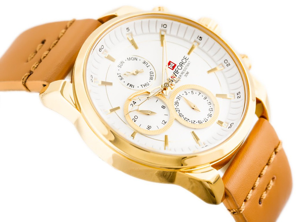 Zegarek Męski Naviforce - NF9148 (zn085b) Gold + Box