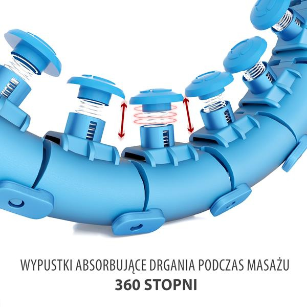 HHW01 Blue Hula Hop Z Wypustkami I Obciążnikiem HMS