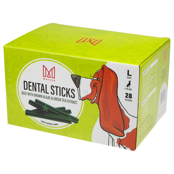 Przekąska stomatologiczna dla psów Dental Sticks L (od 25kg) 28 szt.