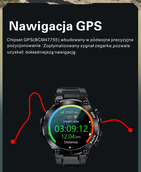 Smartwatch Męski Gravity GT8-1 - z GPS (sg017a)