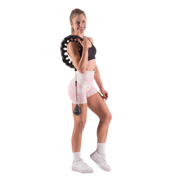 HHW01 Black Hula Hop Z Wypustkami I Obciążnikiem HMS