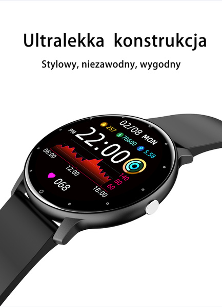 Smartwatch Unisex Gravity GT1-3 - Pulsometr, Własne Tarcze (sg015c)