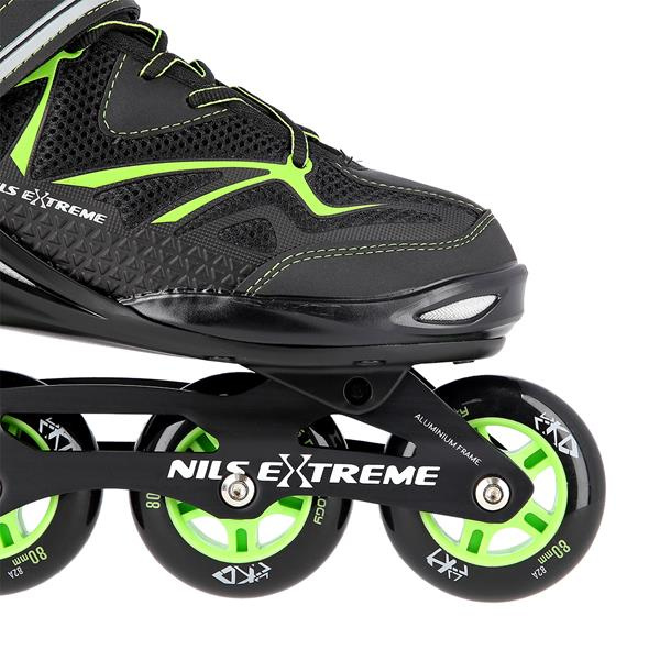 NA9022 Czarno/Zielone Rozm 40 Łyżworolki Nils Extreme