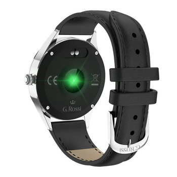 Smartwatch Damski G. Rossi SW017-9 silver/black (sg011c)