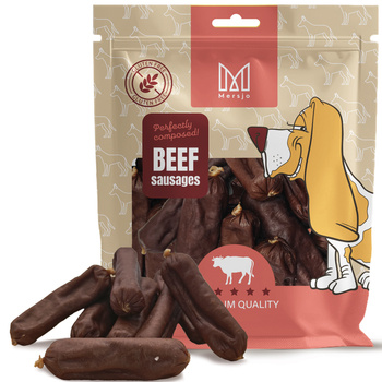 Przysmak dla psa - Kiełbaski wołowe Mersjo 500g