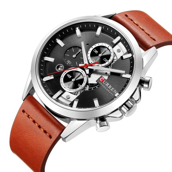 Zegarek Męski Curren 8325 (zc024b) - Chronograf