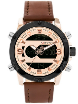 Zegarek Męski Naviforce - NF9097 (zn043e) - Brown/Rosegold