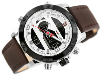 Zegarek Męski Naviforce - NF9097 (zn043a) - Brown/Silver