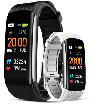 Smartband Giewont Czarny GW200-2 + Pasek Biały