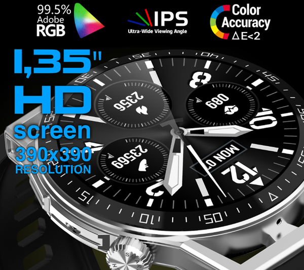 Smartwatch Męski Rubicon RNCE88 - Wykonywanie Połączeń, Własne Tarcze (sr033c)