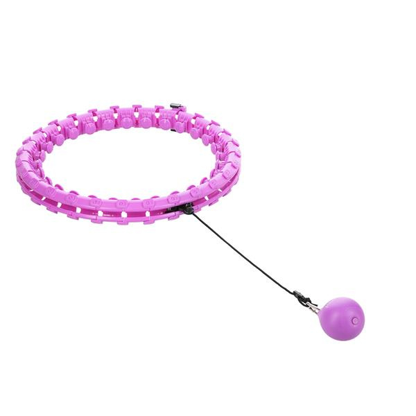 Zestaw Hula Hop Plus Size HHW12 Violet Z Wypustkami I Obciążnikiem HMS + Pas BR163 Black