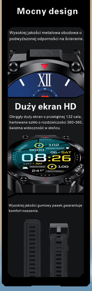 Smartwatch Męski Gravity GT8-1 - z GPS (sg017a)