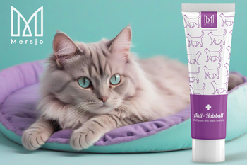 Pasta odkłaczająca dla kota z biotyną, suplement diety Mersjo Anti-Hairball 100g