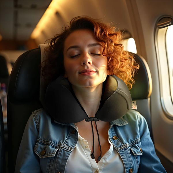 Poduszka podróżna, zagłówek na szyję BON VOYAGE czarna