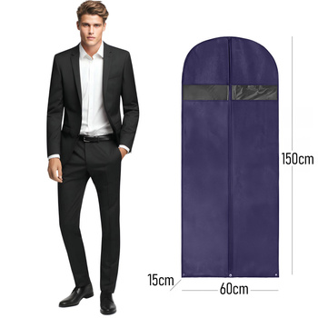 Granatowy Pokrowiec Ochronny na Odzież Baggi Long 150x60x15 cm - SEVERNO Home