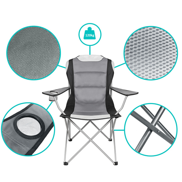 Krzesło wędkarskie, turystyczne, kempingowe, plażowe, składane DELTA