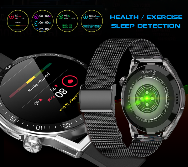 Smartwatch Męski Rubicon RNCE88 - Wykonywanie Połączeń, Własne Tarcze (sr033c)