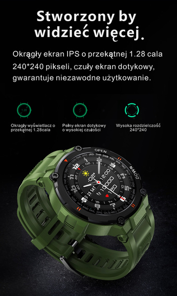 Smartwatch Męski Gravity GT7-1 - Wykonywanie Połączeń (sg016a)