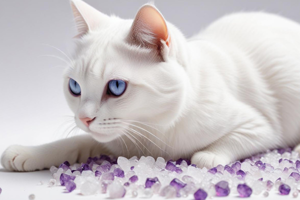 Żwirek silikonowy dla kota lawendowy Mersjo Lavender 5x3,8L