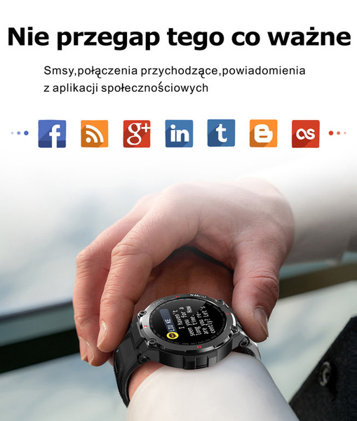 Smartwatch Męski Gravity GT7-2 - Wykonywanie Połączeń (sg016b)