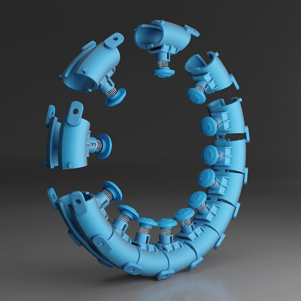 HHW01 Blue Hula Hop Z Wypustkami I Obciążnikiem HMS