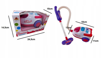 Odkurzacz dla dzieci na baterie różowy 0535