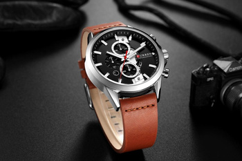 Zegarek Męski Curren 8325 (zc024b) - Chronograf