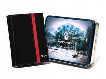 Skórzany, duży portfel męski w orientacji pionowej - Peterson