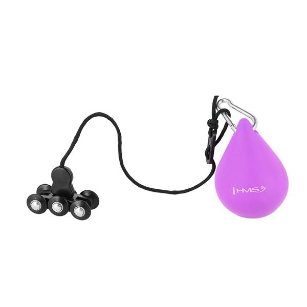 Zestaw Hula Hop Plus Size HHW12 Violet Z Wypustkami I Obciążnikiem HMS + Pas BR163 Black