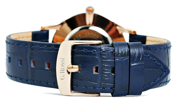 Zegarek G. Rossi - 10737A-6F3 (zg258f) Blue/R.G. + Box