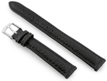 Pasek skórzany do zegarka W71 - czarny - 14mm
