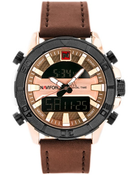 Zegarek Męski Naviforce - NF9114 (zn046e) - Brown/Rosegold