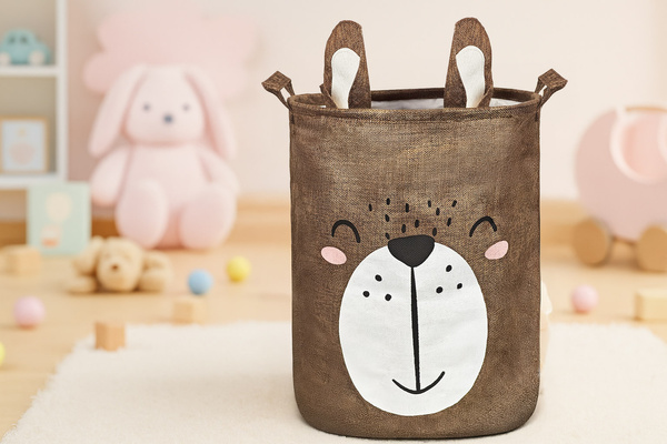 Pojemnik, kosz, worek na pranie i zabawki ze ściągaczem 43L Peter