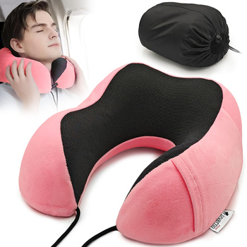 Poduszka podróżna, zagłówek na szyję BON VOYAGE różowa